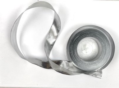 Ruban Argent brillant x 2,5 M