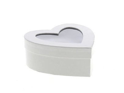 Boite à Chapeau Coeur Blanc