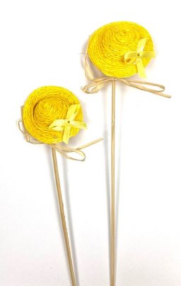 Piques Chapeaux jaune x 2