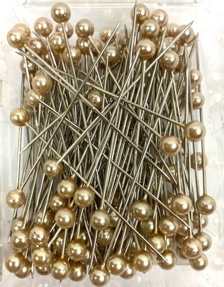 Epingle à tête coloris Or 100 pces Diam 6 mm x 65 mm