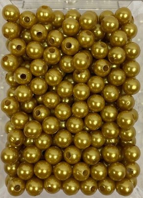 Boite de perle Or 8 mm par 250 pièces.