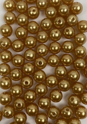 Perle 10 mm coloris Or par 120
