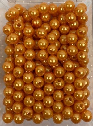 Perle 8 mm coloris Orange par 250 pièces
