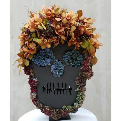 Tête de mort noire 21 CM