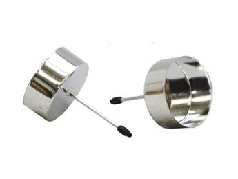 Porte bougie argent sur pique pour couronne x 4 ( Diam 4 cm ).