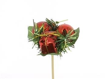 Pique bouquet décor rouge x 1