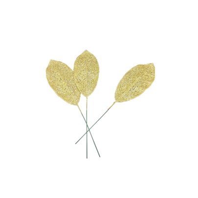 FEUILLE PAILLETEE OR sur pique