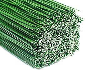 Fil de Fer à tiger, laqué vert, 0,60 mm x 30 cm N°1/30