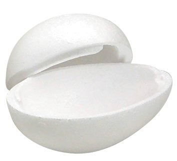 Oeuf Polystyrène séparable 21 cm.