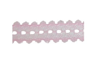 Ruban Dentelle Rose par 2 m.
