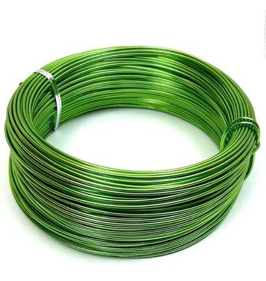 Fil alu déco métallique grand métrage coloris Vert printemps 2 mm 