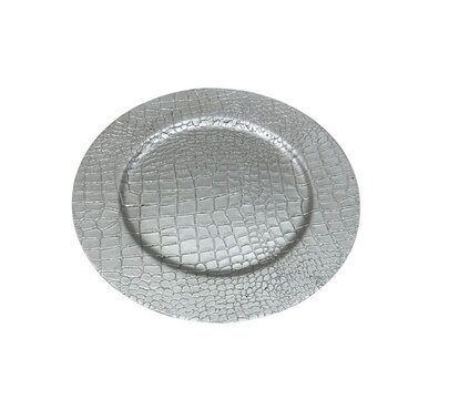 Assiette de présentation argent