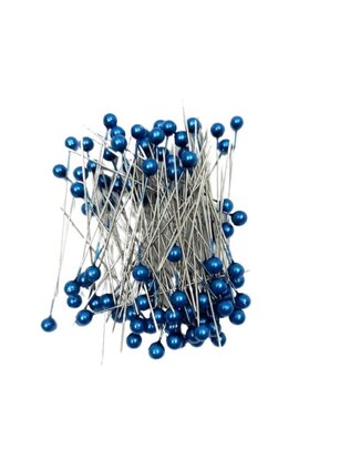 Epingle à tête coloris Bleu 100 pces Diam 6 mm x 65 mm