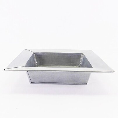 Coupe carrée zinc naturel rebord MM