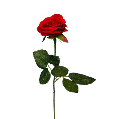 Rose artificielle rouge x 1