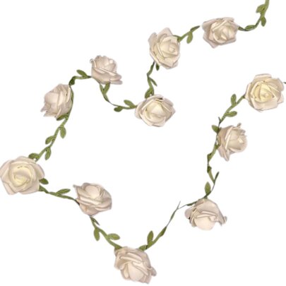 Guirlande de Roses Blanche Artificielle.