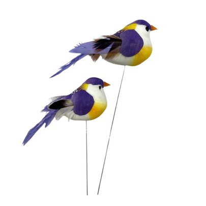 Oiseau sur tige Parme x 2