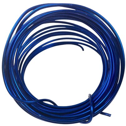 Fil alu déco métallique OASIS 2 mm coloris Bleu nuit par 4 m