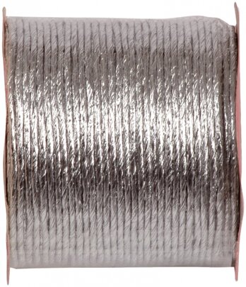 Papier Cordelette Métallisé Laitonné Argent