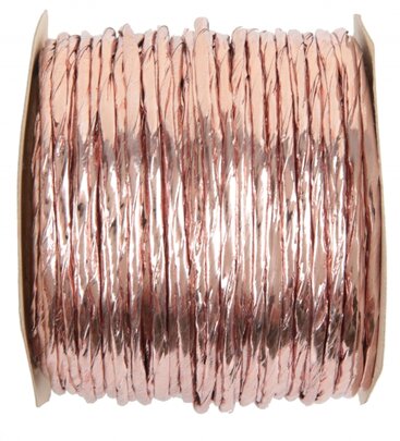 Papier Cordelette Métallisé Laitonné Rose cuivré