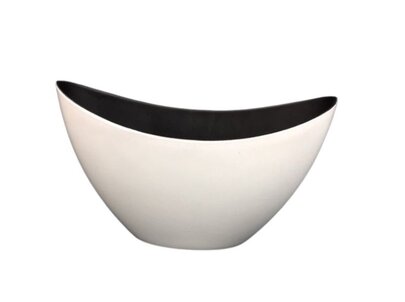 Coupe blanche brillante incurvée