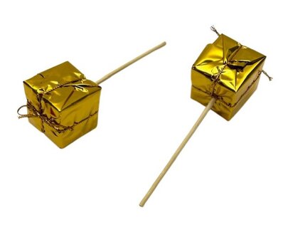 Paquet Cadeau Or sur pique x 2