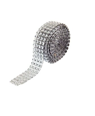 Ruban strass argent par 1 mètre