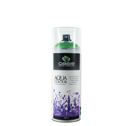 Bombe (spray) de peinture florale Vert Intense OASIS Aqua color.