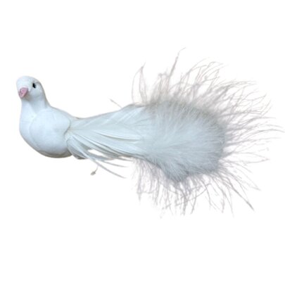Grand Oiseau blanc sur tige x 1