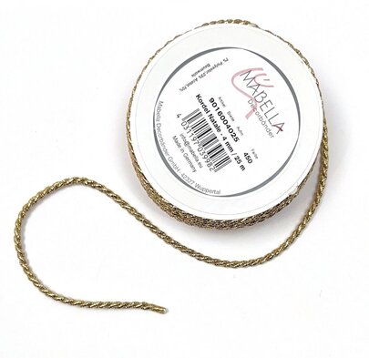 Ruban cordelette Or x 2,5 M.