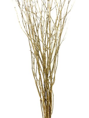 Botte Branches de Bouleau or Pailletées de 6 branches environ.