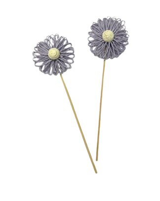 Pique Fleurs Mauve cordelette papier x 2