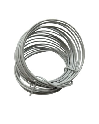 Fil alu déco métallique OASIS 2 mm coloris blanc argenté par 5 m