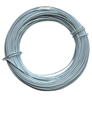 Fil alu déco métallique grand métrage coloris Blanc Perle 2 mm 