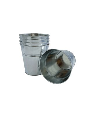 Pot zinc naturel diamètre 13 cm x 1