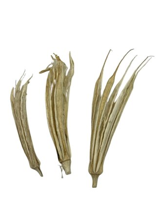 Okra séchée Blanchi par 3 pièces