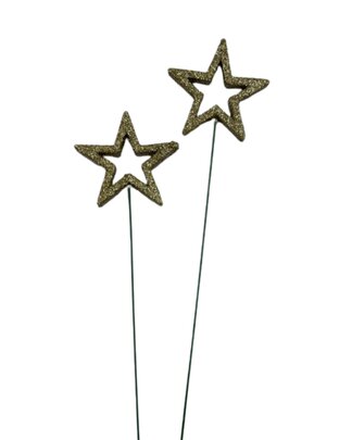 Etoiles ajourées or x 2