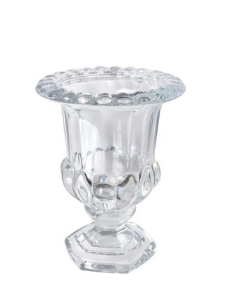 Vase médicis en verre transparent 